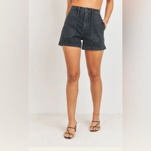 Universal Thread Black Jean Shorts Mid-Thigh Length
